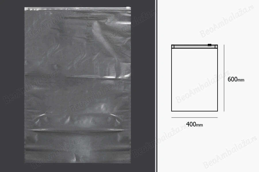 Providna plastična (PE) kesica 400x600mm sa patent zatvaranjem - 50 kom-dimenzije_slike