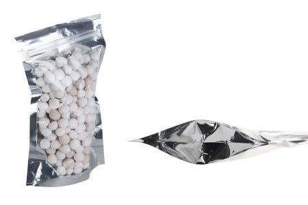 Aluminijumske DoyPack kesice sa zip zatvaranjem, transparetnom prednjom stranom i mogućnošću termo zatvaranja 120x30x200mm – 100kom-1