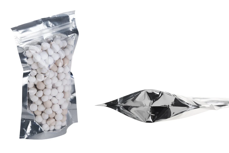 Aluminijumske DoyPack 120x30x200mm kesice sa zip zatvaranjem, transparetnom prednjom stranom i mogućnošću termo zatvaranja  – 100kom-slika_proizvoda