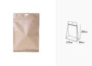Kraft DoyPack kesice sa zip zatvaranjem, unutrašnjom aluminijumskom oblogom i sa mogućnošću termo zatvaranja 170x80x260 mm - 50kom Kraft DoyPack kesice sa zip zatvaranjem, unutrašnjom aluminijumskom oblogom i sa mogućnošću termo zatvaranja 170x80x260 mm - 50kom