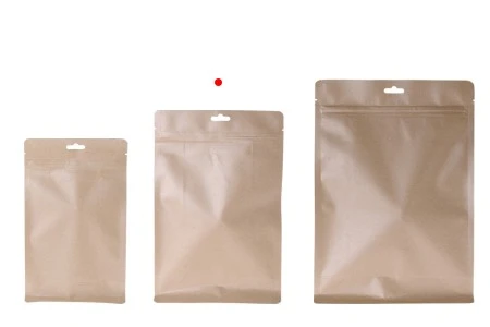 Kraft DoyPack kesice sa zip zatvaranjem, unutrašnjom aluminijumskom oblogom i sa mogućnošću termo zatvaranja 170x80x260 mm - 50kom-3