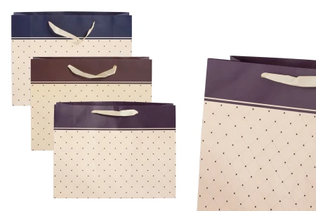 Papirna poklon kesa 410x130x310mm sa satenskom ručkom, u više boja - 12 kom-slika_proizvoda