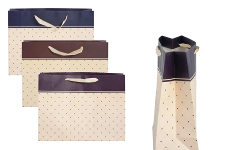 Papirna poklon kesa 410x130x310mm sa satenskom ručkom, u više boja - 12 kom-dimenzije_slike