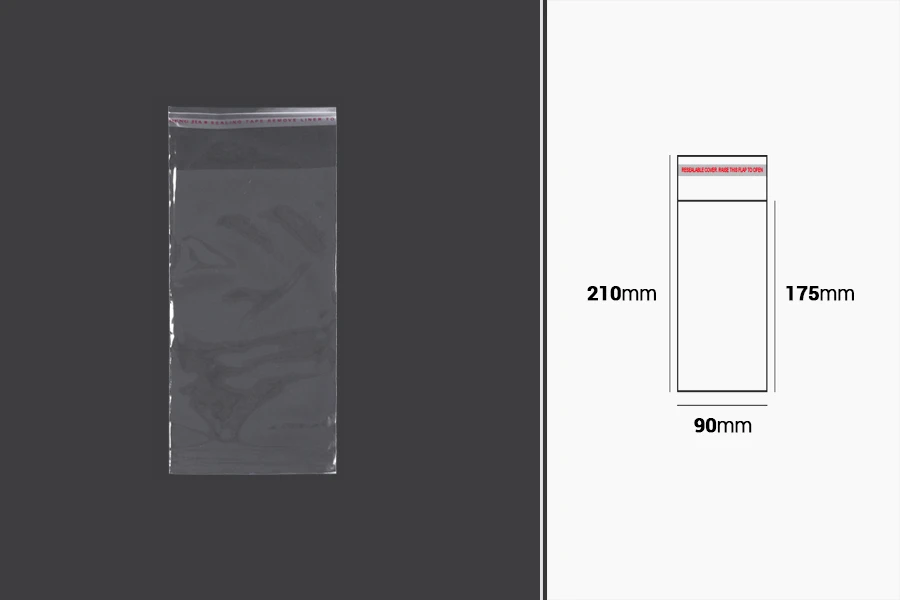 Plastična providna kesica 90x210mm sa samolepljivim zatvaranjem - 1000 kom-slika_proizvoda