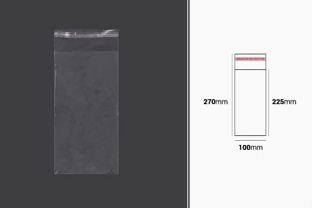 Plastična providna kesica 100x270mm sa samolepljivim zatvaranjem - 1000 kom-1