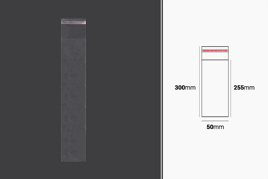 Plastična providna kesica 50x300mm sa samolepljivim zatvaranjem - 1000 kom Plastična providna kesica 50x300mm sa samolepljivim zatvaranjem - 1000 kom