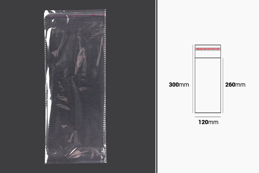 Providna kesa 120x300mm sa samolepljivim zatvaranjem - 1000 kom-dimenzije_slike