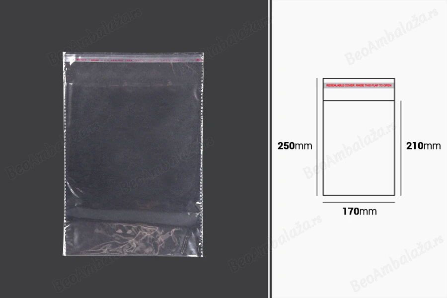 Providna kesa 170x250mm sa samolepljivim zatvaranjem - 1000 kom-dimenzije_slike