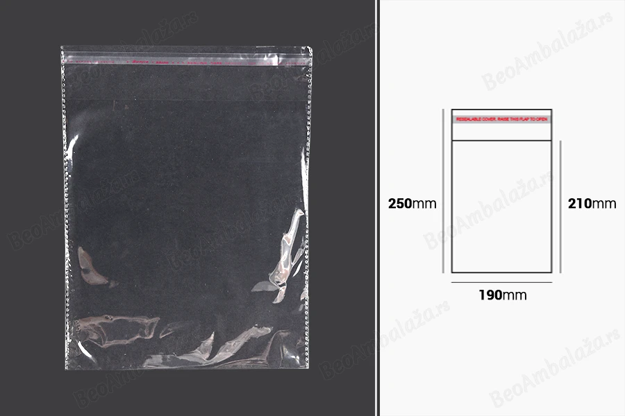 Providna kesa 190x250mm sa samolepljivim zatvaranjem - 1000 kom-dimenzije_slike