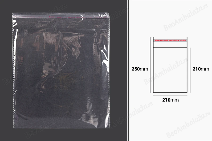 Providna kesa 210x250mm sa samolepljivim zatvaranjem - 1000 kom-dimenzije_slike