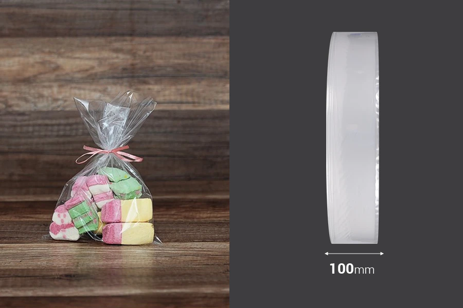 Kese od skupljajuće folije (POF shrink) - širina 100 mm, rolna 2000 metara Kese od skupljajuće folije (POF shrink) - širina 100 mm, rolna 2000 metara-dimenzije_slike