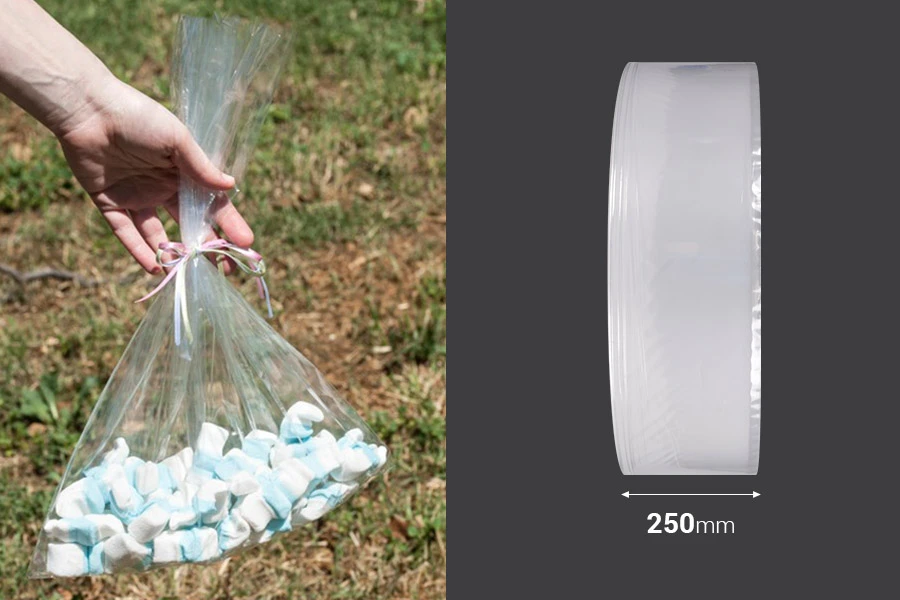 Kese od skupljajuće folije (POF shrink) - širina 250 mm, rolna 2000 metara Kese od skupljajuće folije (POF shrink) - širina 250 mm, rolna 2000 metara