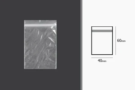 Plastična kesica 40x60mm, providna i sa belim zip zatvaračem - 500 kom-2