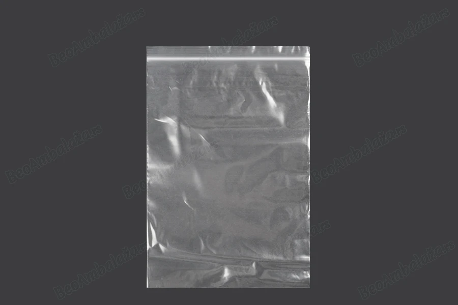 Plastična kesica 150x220mm, providna i sa belim zip zatvaračem - 100 kom-slika_proizvoda