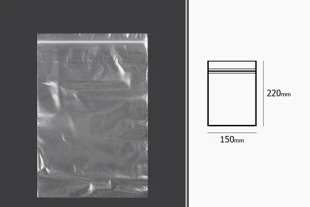 Plastična kesica 150x220mm, providna i sa belim zip zatvaračem - 100 kom-2