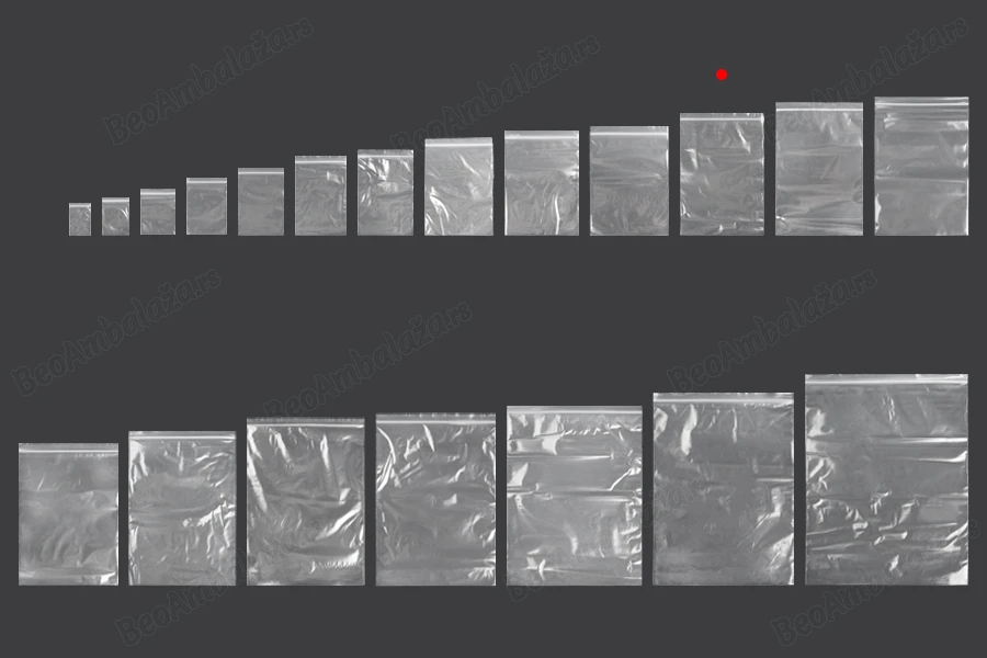 Plastična kesica 150x220mm, providna i sa belim zip zatvaračem - 100 kom-grupa_slika