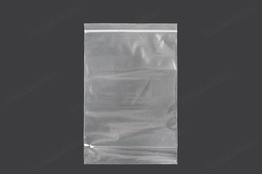 Plastična kesica 160x230mm, providna i sa belim zip zatvaračem - 100 kom-slika_proizvoda