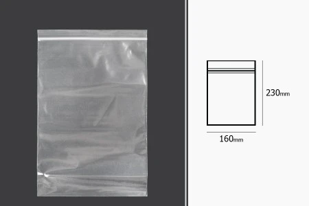 Plastična kesica 160x230mm, providna i sa belim zip zatvaračem - 100 kom-2