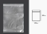 Plastična kesica 200x285mm, providna i sa belim zip zatvaračem - 100 kom Plastična kesica 200x285mm, providna i sa belim zip zatvaračem - 100 kom
