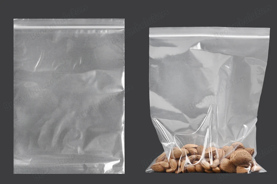 Plastična kesica 200x285mm, providna i sa belim zip zatvaračem - 100 kom-grupa_slika