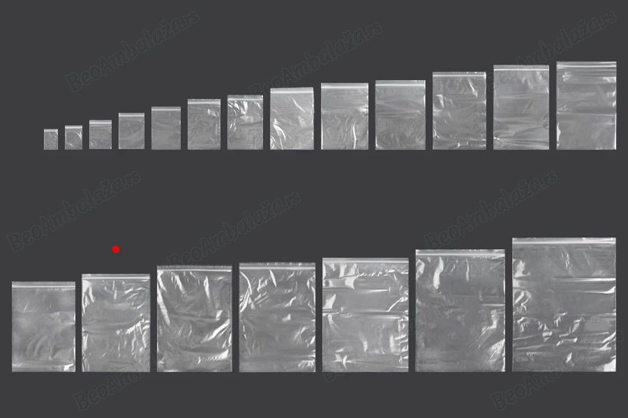 Plastična kesica 220x320mm, providna i sa belim zip zatvaračem - 100 kom-grupa_slika