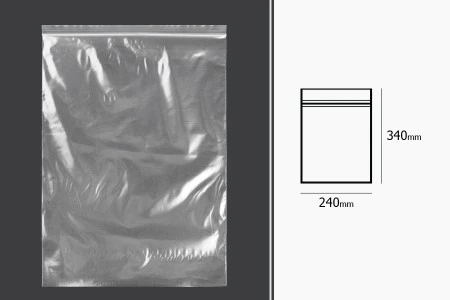 Plastična kesica 240x340mm, providna i sa belim zip zatvaračem - 100 kom-2