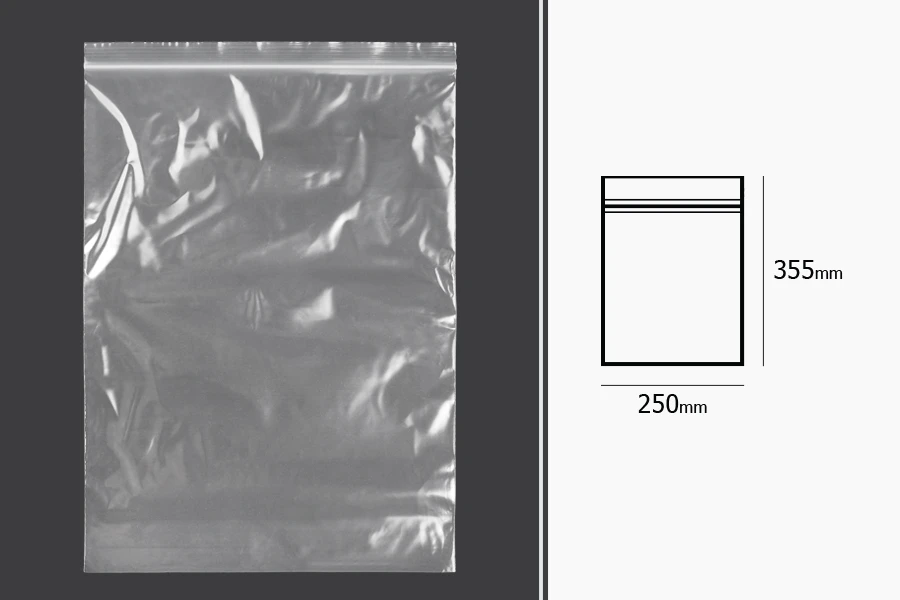 Plastična kesica 250x355mm, providna i sa belim zip zatvaračem - 100 kom Plastična kesica 250x355mm, providna i sa belim zip zatvaračem - 100 kom