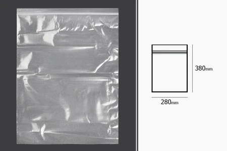 Plastična kesica 280x380mm, providna i sa belim zip zatvaračem - 100 kom-2