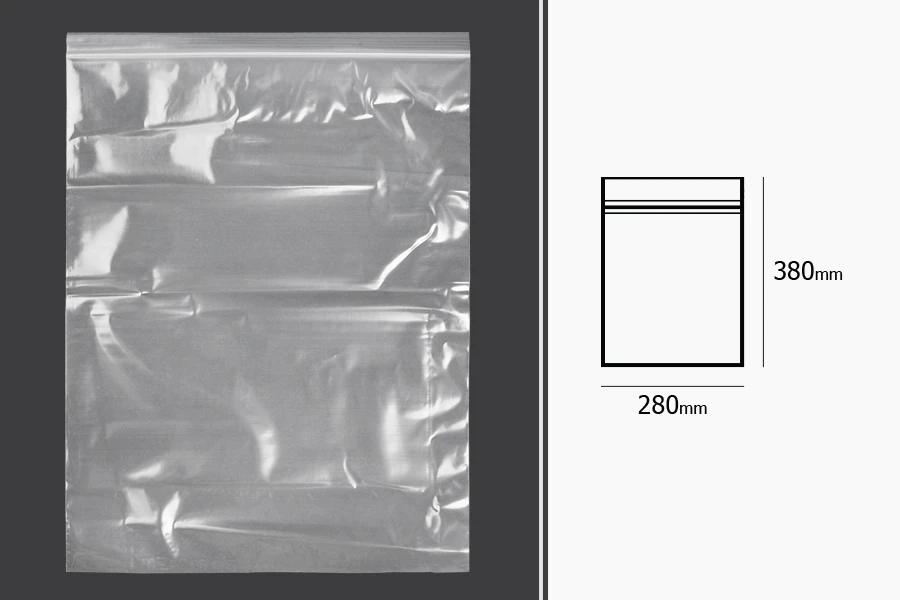 Plastična kesica 280x380mm, providna i sa belim zip zatvaračem - 100 kom Plastična kesica 280x380mm, providna i sa belim zip zatvaračem - 100 kom