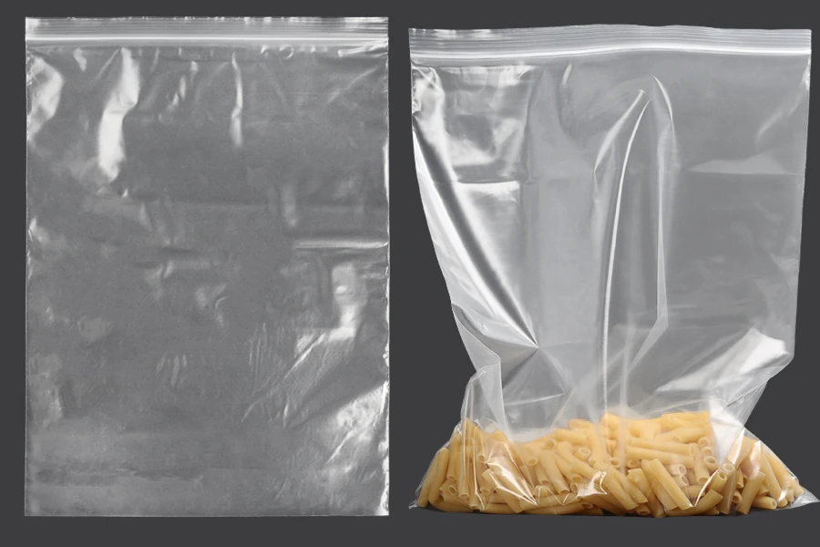 Plastična kesica 300x400mm, providna i sa belim zip zatvaračem - 100 kom Plastična kesica 300x400mm, providna i sa belim zip zatvaračem - 100 kom