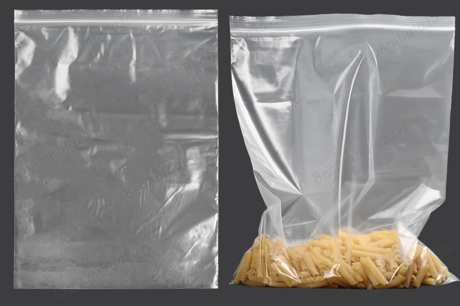 Plastična kesica 300x400mm, providna i sa belim zip zatvaračem - 100 kom-grupa_slika