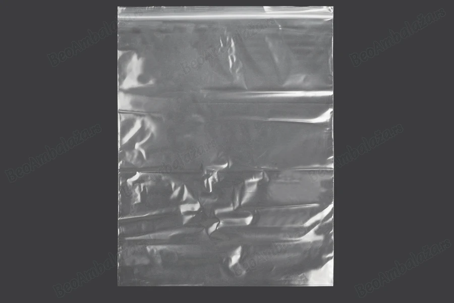 Plastična kesica 350x450mm, providna i sa belim zip zatvaračem - 100 kom-slika_proizvoda