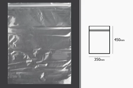 Plastična kesica 350x450mm, providna i sa belim zip zatvaračem - 100 kom-2