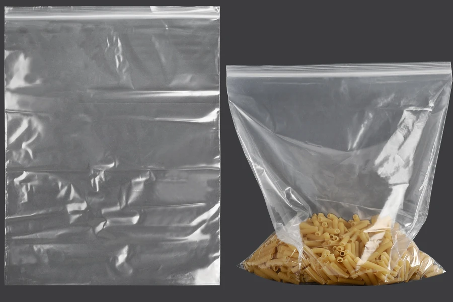 Plastična kesica 350x450mm, providna i sa belim zip zatvaračem - 100 kom Plastična kesica 350x450mm, providna i sa belim zip zatvaračem - 100 kom