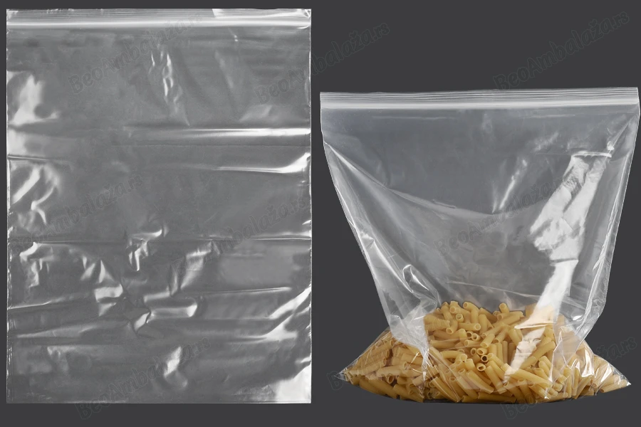 Plastična kesica 350x450mm, providna i sa belim zip zatvaračem - 100 kom-grupa_slika