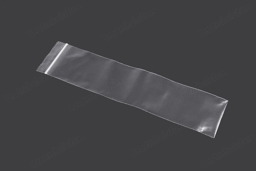 Plastična kesica 60x250mm, providna i sa belim zip zatvaračem - 100 kom-grupa_slika