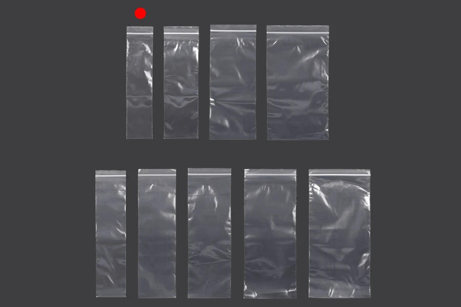 Plastična kesica 60x250mm, providna i sa belim zip zatvaračem - 100 kom-grupa_slika