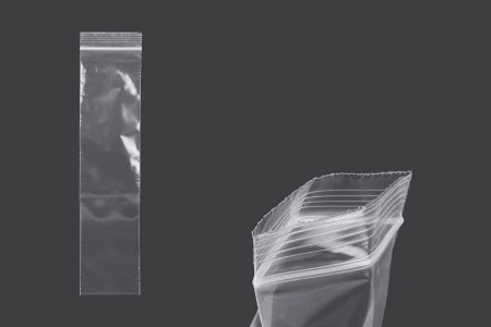 Plastična kesica 60x250mm, providna i sa belim zip zatvaračem - 100 kom-1