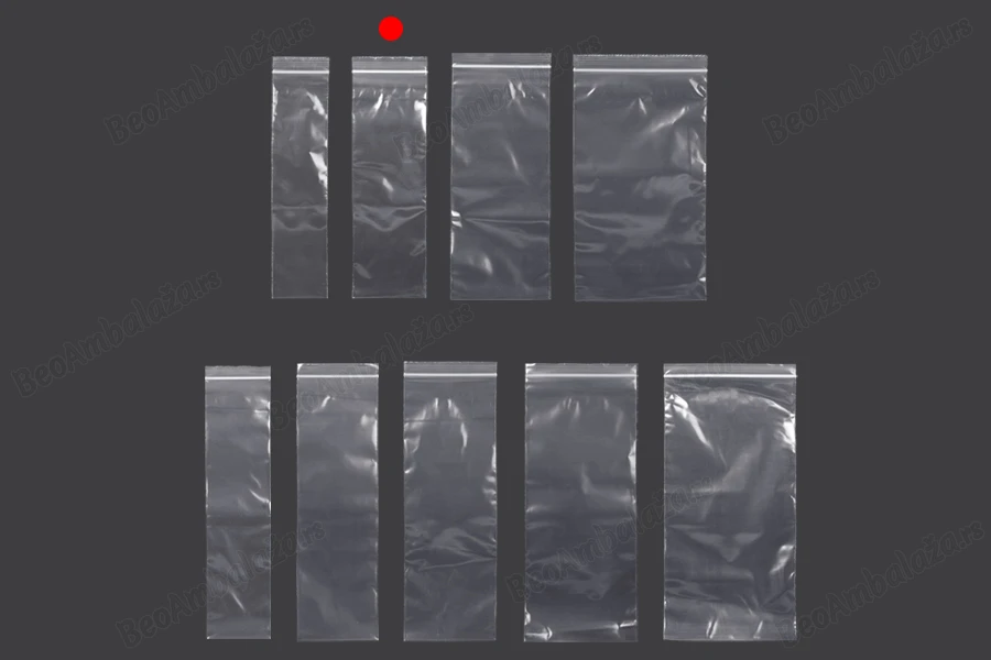 Plastična kesica 80x250mm, providna i sa belim zip zatvaračem - 100 kom-grupa_slika