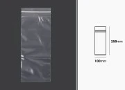 Plastična kesica 100x250mm, providna i sa belim zip zatvaračem - 100 kom Plastična kesica 100x250mm, providna i sa belim zip zatvaračem - 100 kom