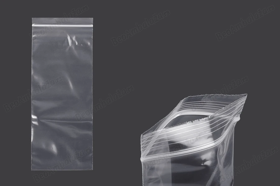 Plastična kesica 100x250mm, providna i sa belim zip zatvaračem - 100 kom-slika_proizvoda