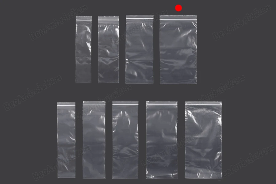 Plastična kesica 140x250mm, providna i sa belim zip zatvaračem - 100 kom-grupa_slika