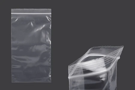 Plastična kesica 140x250mm, providna i sa belim zip zatvaračem - 100 kom-1