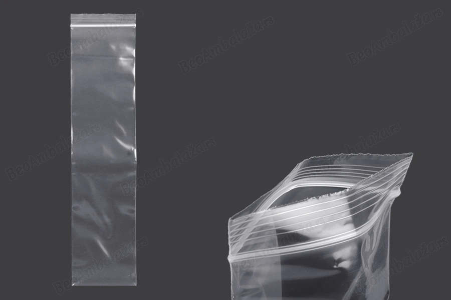 Plastična kesica 70x300mm, providna i sa belim zip zatvaračem - 100 kom-slika_proizvoda