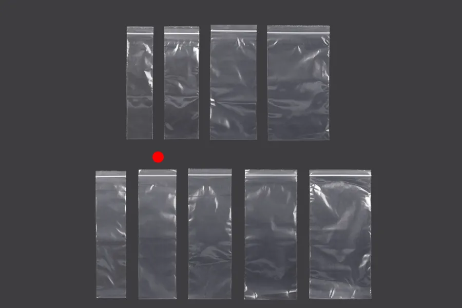 Plastična kesica 90x300mm, providna i sa belim zip zatvaračem - 100 kom-grupa_slika