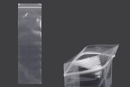 Plastična kesica 90x300mm, providna i sa belim zip zatvaračem - 100 kom-1