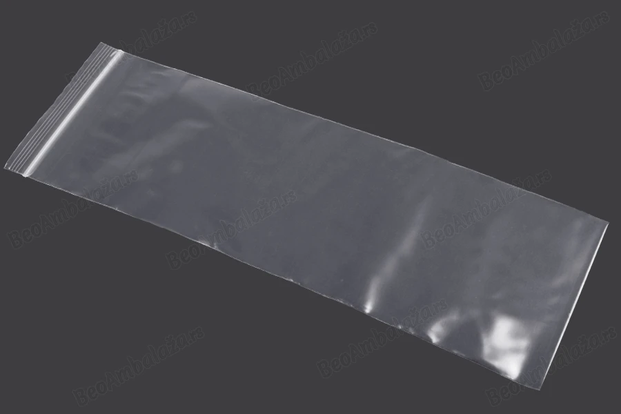 Plastična kesica 100x300mm, providna i sa belim zip zatvaračem - 100 kom-grupa_slika