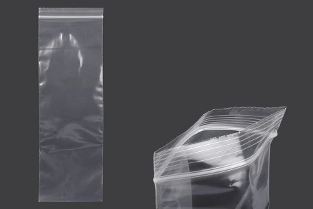 Plastična kesica 100x300mm, providna i sa belim zip zatvaračem - 100 kom-1
