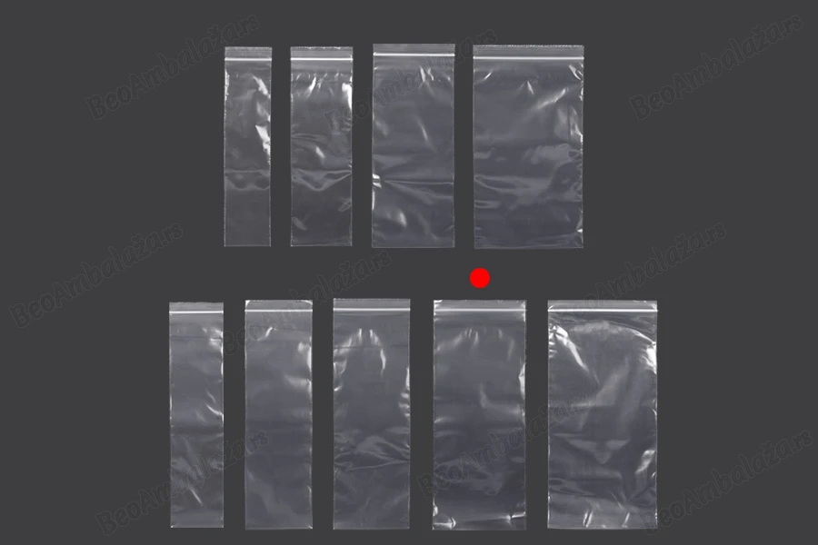 Plastična kesica 120x300mm, providna i sa belim zip zatvaračem - 100 kom-grupa_slika