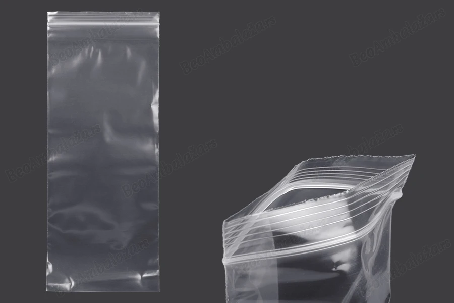 Plastična kesica 120x300mm, providna i sa belim zip zatvaračem - 100 kom-slika_proizvoda